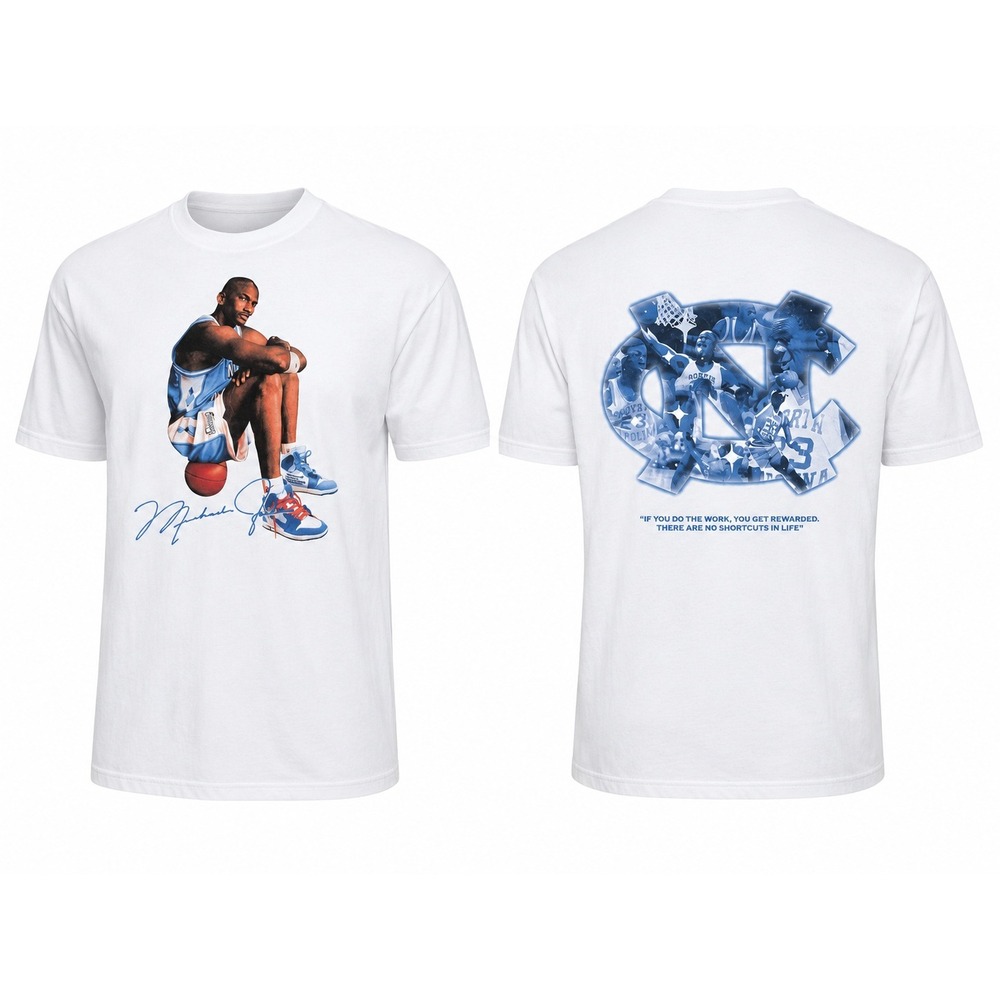 Vintage Michael‎ Jordan Graphic T-Shirt White Mens Short Sleeve Signature Tee